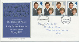 GB 22.7.1981/29.7.1981 The Royal Wedding (2 Sets) On Superb FDC With Rare FDI - 1981-1990 Decimal Issues