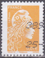 Frankreich 2013. Marianne L'Engagee, 0,01 € Dunkelrötlichgelb, Mi 7070Ay Gebraucht - 2018-2023 Marianne L'Engagée