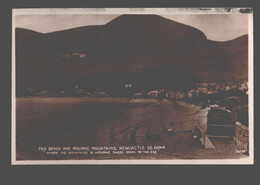 Newcastle - The Beach And Mourne Mountains - Photo Card - Down