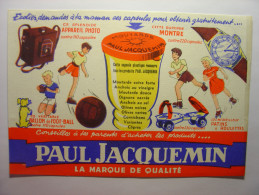 BUVARD ANCIEN - MOUTARDE PAUL JACQUEMIN - Mustard Football Appareil Photo Patin à Roulettes Montre - Mostaza