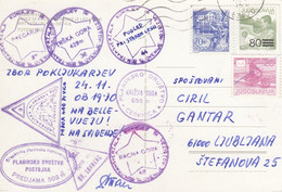 Yugoslavia Mountaineering Alpinism Postmarks , Križna Gora Cerknica Logatec Pregarje Trška Gora Sv Lovrenc Pokljuka - Arrampicata