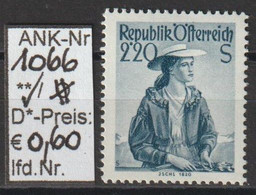 1958 - ÖSTERREICH - FM/DM  "Volkstrachten" S 2,20 Graublau - ** Postfrisch - S. Scan (1066     At) - 1945-60 Ongebruikt
