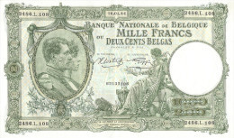 Mille Francs Ou Deux Cents Belgas - 1000 Francs & 1000 Francs-200 Belgas