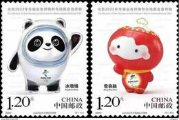 2020-2 CHINA 22 BEIJING WINTER OLYMPIC&PARALYMPIC GAME MASCOTS Stamp 2V - Invierno 2022 : Pekín