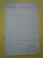 Lettre Autographe Jacques DRAKE Del CASTILLO (1855-1918) Député De L'INDRE Et LOIRE - Handtekening