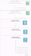 39645. Coleccion 5 Entero Postal CUBA 1975 Y 1978. DIA De Las MADRES. Antonio Maceo. Flores, Rosa - Colecciones & Series