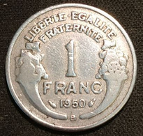 FRANCE - 1 FRANC 1950 B - Morlon - Gad 473 - KM 885a.2 - 1 Franc