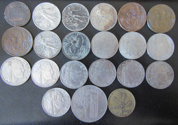 Italie / Italia - Lot De 21 Monnaies Entre 1826 Et 1958 Dont 1 Centesimo 1826 (état Moyen) - Sammlungen