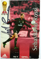 Cartoncino Sebastiano Rossi A.C. Milan 1999-2000 Autografo (qualche Piega) - Handtekening