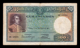 Portugal 100 Escudos 1935 Pick 150 BC/MBC F/VF - Portugal