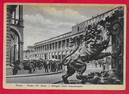 CARTOLINA VG ITALIA - FAENZA - Piazza Vittorio Emanuele E Dettaglio Fonte Monumentale - 10 X 15 - 1940 - Faenza