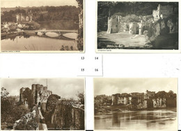 FOUR POSTCARDS - CHEPSTOW CASTLE - PRINTED AND REAL PHOTO - Montgomeryshire