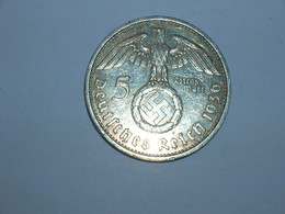 ALEMANIA 5 MARCOS PLATA 1936 G (Hindemburg, Aguila Y Escudo) (4853) - 5 Reichsmark