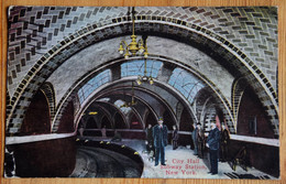 New York - City Hall - Subway Station - Animée & Colorisée - Station De Métro - (n°19889) - Transportmiddelen