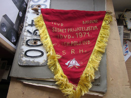 Firefighters Old Flag Bjelovar Susrte Pjiljateljstva SRH 1971 - Pompiers