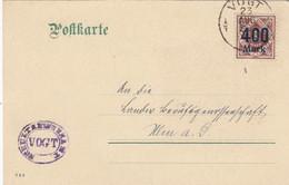 AD Wurttemberg Dienstpost Postkarte 1923 - Wurttemberg