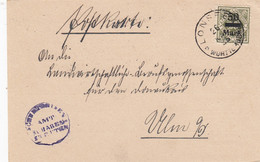 AD Wurttemberg Dienstpost Postkarte 1923 - Wuerttemberg