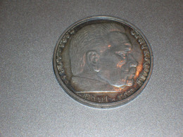 ALEMANIA 2 MARCOS PLATA 1939 B (Hindenburg) (4970) - 2 Reichsmark