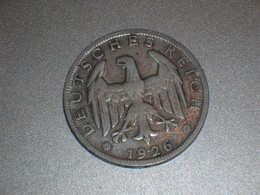 ALEMANIA 1 MARCO PLATA 1926 D (4980) - 1 Marco & 1 Reichsmark
