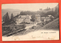 ZLF-22 Morteau  La Brasserie  Circulé 1905 Vers Le Jura Suisse J. Farine 2486 - Andere Gemeenten