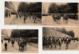 MEURTHE Et MOSELLE - NANCY - Cortège Historique, 1909 -4 CPA NON CIRCULEES  TROUPES(Détail Dans Description) - Manifestazioni