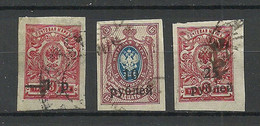 RUSSLAND RUSSIA 1919 Civil War Kuban Jekaterinodar Michel 4 B & 6 B & 8 B O - Oekraïne & Oost-Oekraïne