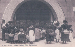 Savièse VS, Groupe De Jeunes Filles En Costume (624) - Savièse