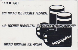 Télécarte JAPON / 110-011 - SPORT - FESTIVAL ICE HOCKEY SUR GLACE - JAPAN Phonecard - 68 - Sport