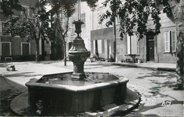 / CPSM FRANCE 83 "Rians, Place Saint Laurent" / FONTAINE - Rians