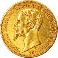 Monnaie, États Italiens, SARDINIA, Vittorio Emanuele II, 20 Lire, 1858, Genoa - Italian Piedmont-Sardinia-Savoie