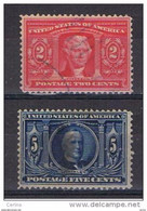 U.S.A.  1904  LOUISIANA  CENTENARY  -  2  USED  STAMPS  -  YV/TELL. 160 + 162 - Used Stamps