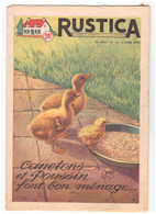 RUSTICA. 1954. N°14. Canetons Et Poussin Font Bon Ménage - Jardinería