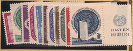 ONU / UNO - 1951 - N°Yv. 1 à 11 - Série Complète - Neuf Luxe ** / MNH / Postfrisch - Other & Unclassified