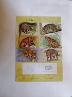 A) 2001, ARGENTINA, WILD CATS, COUGAR, JAGUAR, JAGUARUNDI, OCELOT, WILDCAT AND HUIÑA, MNH - Gebruikt