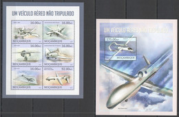 ST2616 2013 MOZAMBIQUE MOCAMBIQUE TRANSPORT AVIATION AIRCRAFT NOT CREATED KB+BL MNH - Avions