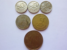 Lot De 6 - Belgique Belgie - 1 Franc 1989 (x3) - 1 Franc 1952 - 5 Francs 1986 - 20 Francs 1993 - Pièce Monnaie Coin - Sin Clasificación