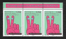 Andorre 2021 - Yv N° 856 ** - Hommage Aux Efforts De Tous Face Au COVID-19 - Unused Stamps