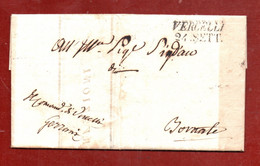VERCELLI 24/9/1831 - CIRCOLARE MILITARE  FIRMATA GOZZANI  DIVISIONE DI NOVARA COMANDO DI VERCELLI PER BORNATE - Historical Documents