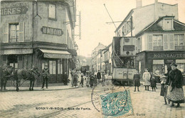 Rosny Sous Bois * Rue De Paris * Café HENNEQUIN " Au Bon Coin "  * Tramway , Traction électrique Système THOMSON Houston - Rosny Sous Bois