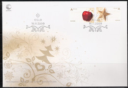 Norway Norge 2009 Christmas: Apple And Star, Mi 1704-1705  FDC - Lettres & Documents