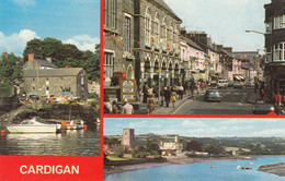 Postcard Cardigan Multiview [ Blue Austin Mini In Top Right ] My Ref B14282 - Cardiganshire