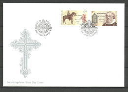 Norway 2002 200th Birthday Of Magnus Brostrup Landstad Mi 1452-1453 FDC - Covers & Documents