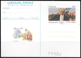 Italia/Italy/Italie: Intero, Stationery, Entier, Giuseppe Maria Francesco Vigo - Postwaardestukken
