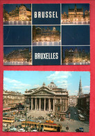 BELGIQUE . BELGIË . BRUXELLES . BRUSSEL . " LA BOURSE " & " MULTI-VUES " . 2 CPM - Réf. N°29080 - - Lots, Séries, Collections