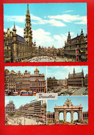 BELGIQUE . BELGIË . BRUXELLES . BRUSSEL . " GRAND' PLACE " & " MULTI-VUES " . 2 CPM - Réf. N°29082 - - Lotes Y Colecciones