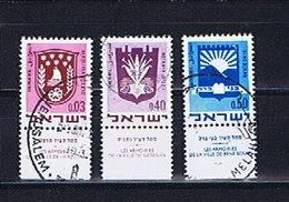 Israel 1969: Michel-Nr. 442,446, 447 Gestempelt, Used - Gebraucht (mit Tabs)