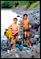SÃO TOMÉ E PRÍNCIPE -PESCA - Nos Pesqueiros Do Norte Da Ilha De S. Tomé Junto à Lagoa Azul(Ed. A.G.U.) Carte Postale - Sao Tome Et Principe