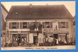 90 -  Territoire De Belfort - Giromany (Giromagny) - Grande Place - Cafe Mazarin (N3619) - Giromagny