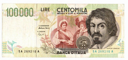 Italia - 100.000 Lire 1994 Caravaggio II Tipo    ---- - 100000 Liras