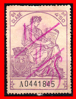 ESPAÑA  ( POLIZA FISCAL 6ª CLASE VALOR 4.50 PTAS. POLIZA Nº A 0441845. SERIE AÑO 1932-1939 - Fiscales